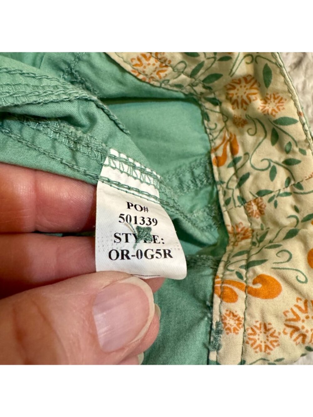 Orvis Cargo Cropped Pants Women's 6 Mint Green Cotton Hiker Gorpcore Roll Up - Picture 10 of 11